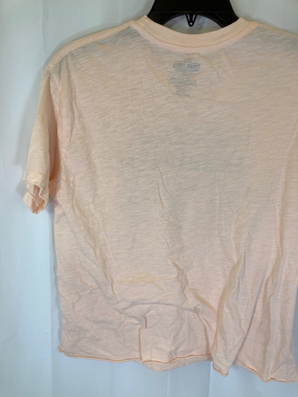 Sesame Street Original Influencers Shirt Sz L Juniors Short Sleeve Peach - Picture 9 of 12